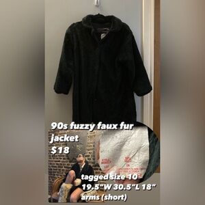 90s faux fur jacket